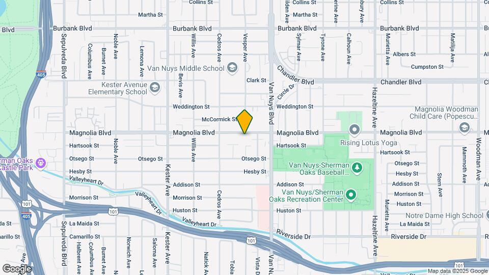 14600 Magnolia Blvd Map and Location Details