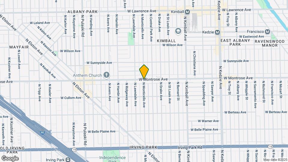 4017 N Monticello Ave Map and Location Details