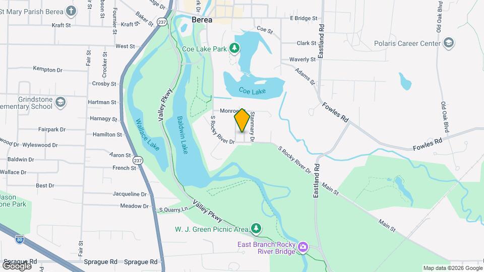 355 S Rocky River Dr, Unit Garage Map and Location Details