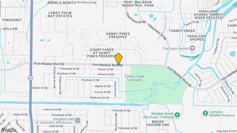 1490 Port Malabar Blvd NE Map and Location Details