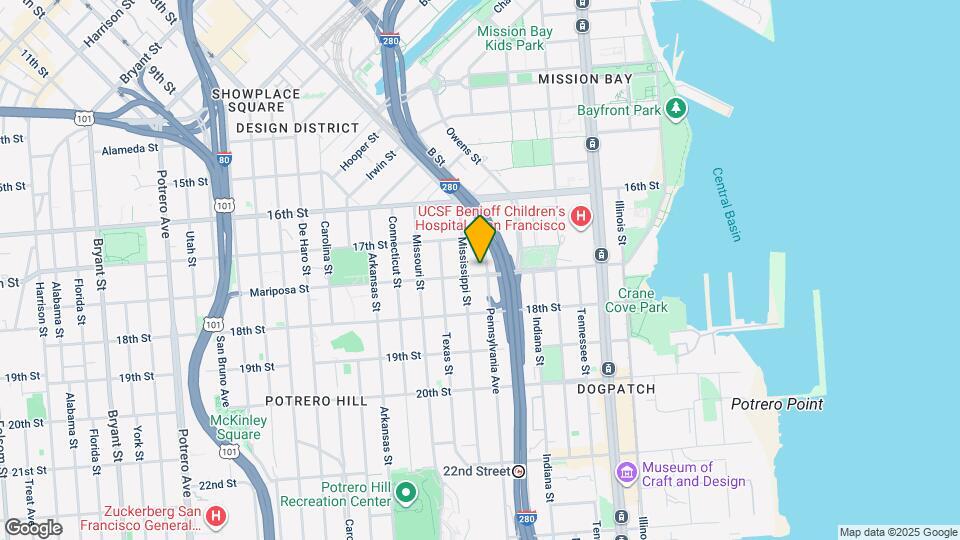 1020 Mariposa Street Map and Location Details