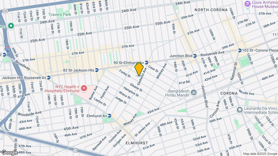 88-35 Elmhurst Ave Mapa y Detalles de la Ubicación
