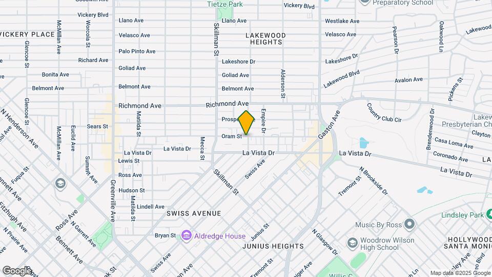 6166 Oram St Map and Location Details