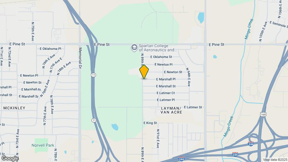 1217 N 89th E Ave Map and Location Details