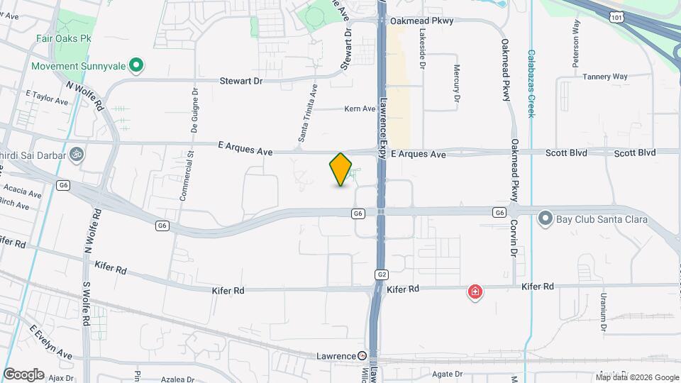 1140 E Arques Ave Map and Location Details