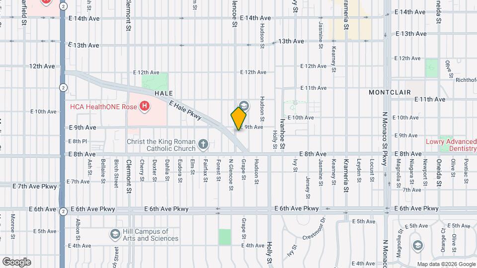878 Glencoe St Map and Location Details