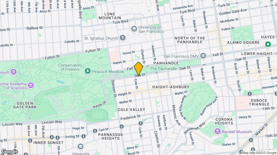 1875 Oak St Mapa y Detalles de la Ubicación