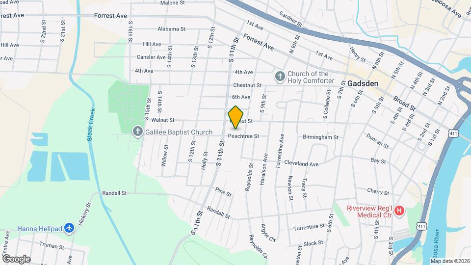 1003 Peachtree St Map and Location Details