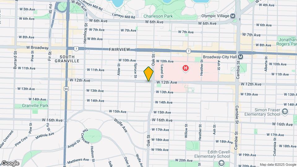 1020 W 12th Ave Map and Location Details