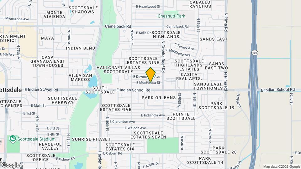 8307 E Monterosa St Map and Location Details