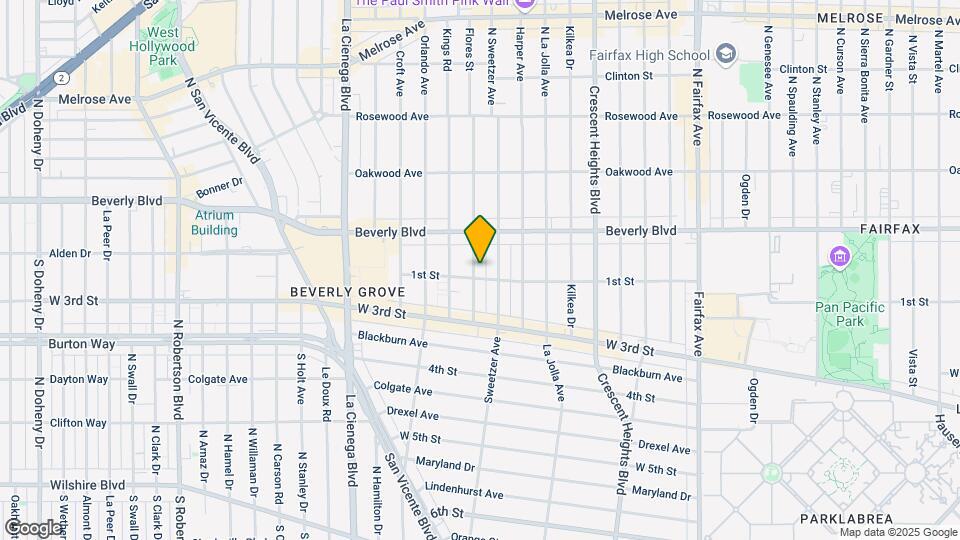 106-110 N Flores St Map and Location Details