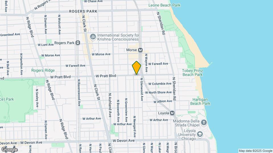 1415 W Pratt Blvd Mapa y Detalles de la Ubicación