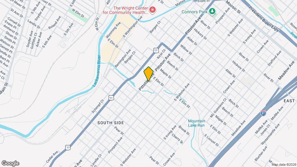 1125 Pittston Ave Map and Location Details