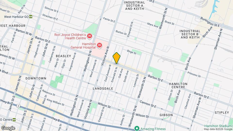 340 Barton St E Map and Location Details