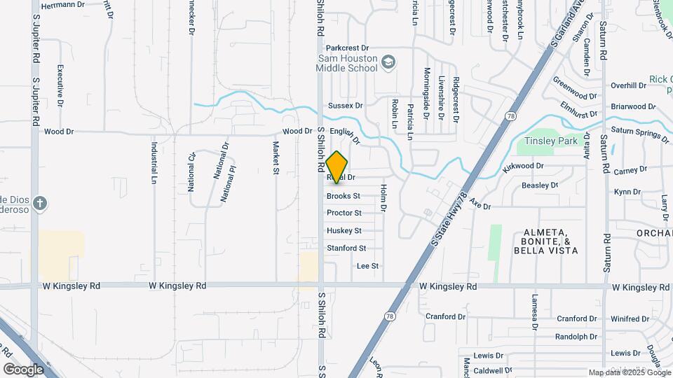 2317 Brooks St Map and Location Details