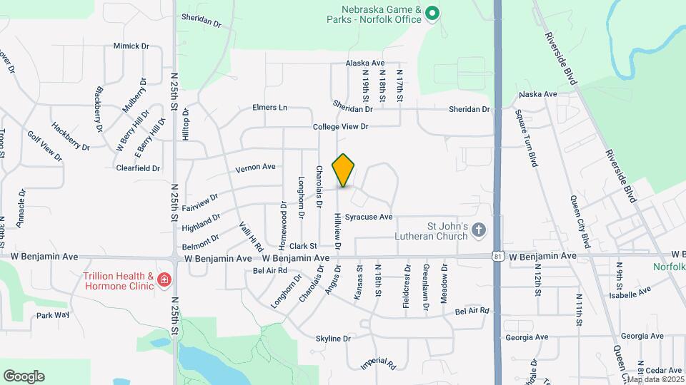 1418 Hillview Dr Mapa y Detalles de la Ubicación