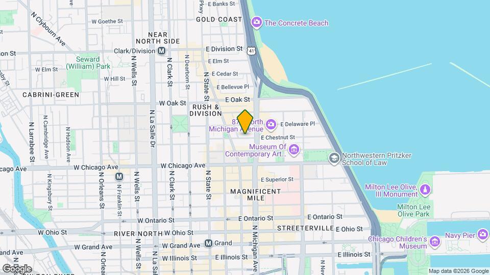 111 E Chestnut Apartments Map and Location Details