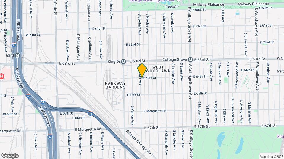 6401 S Eberhart Ave Map and Location Details
