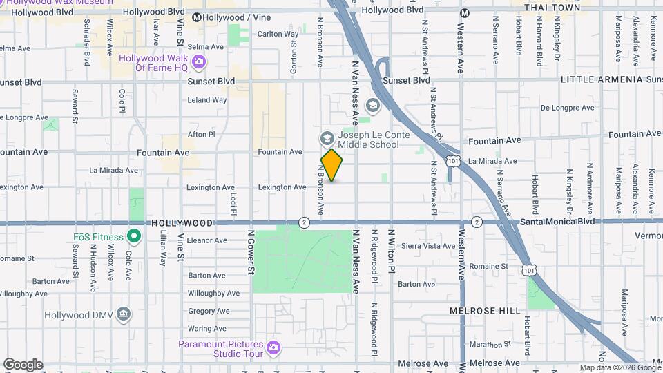 5842 Lexington Ave Map and Location Details