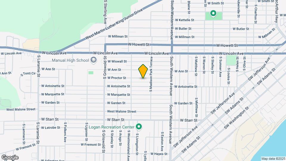 2116 W Proctor St Map and Location Details