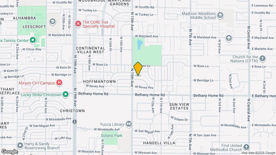 1402 W Berridge Ln Mapa y Detalles de la Ubicación