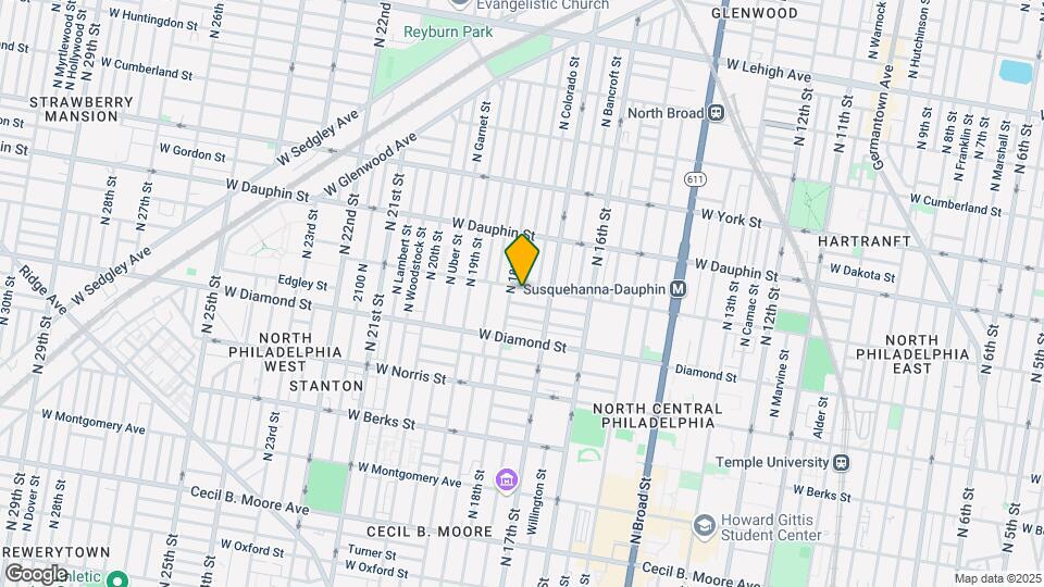 1726 W Susquehanna Ave Map and Location Details