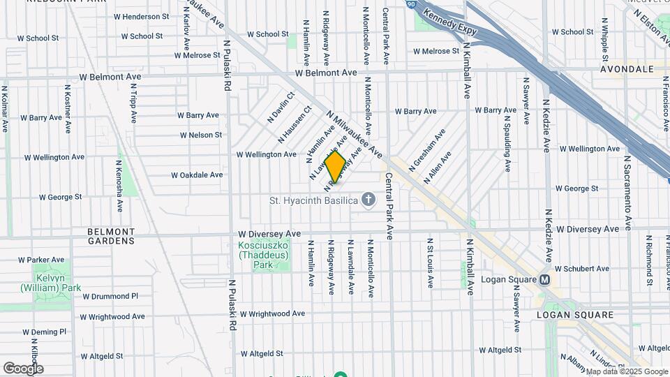 2911 N Ridgeway Ave, Unit 2F Map and Location Details