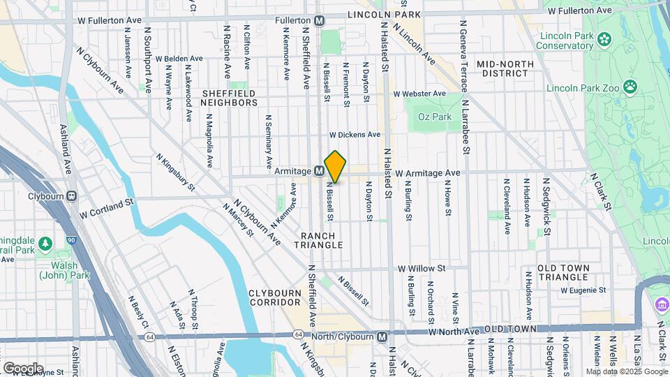1957 N Bissell St Map and Location Details