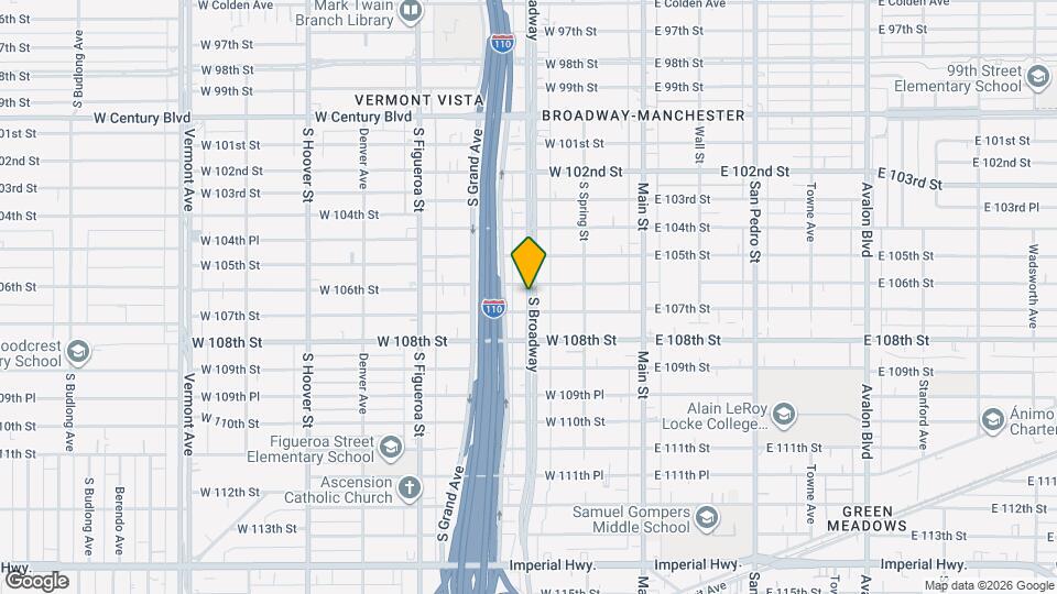 10613 S Broadway Mapa y Detalles de la Ubicación