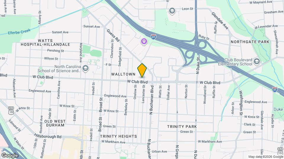 1302 W Club Blvd Mapa y Detalles de la Ubicación