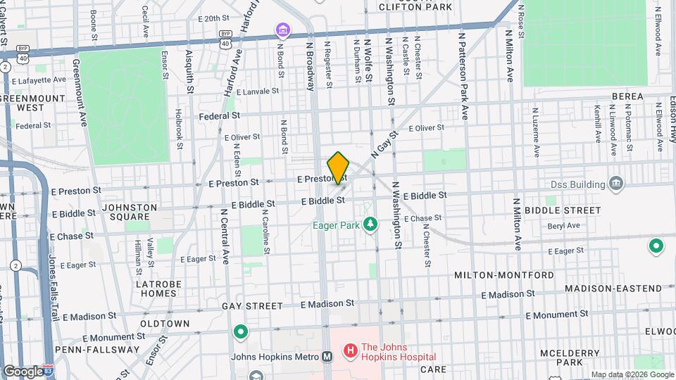 1232 N Gay St Map and Location Details