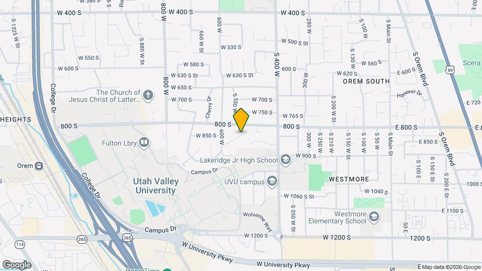 552 S 800 W St Map and Location Details