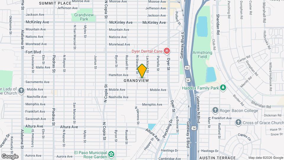 3715 Sacramento Ave Map and Location Details