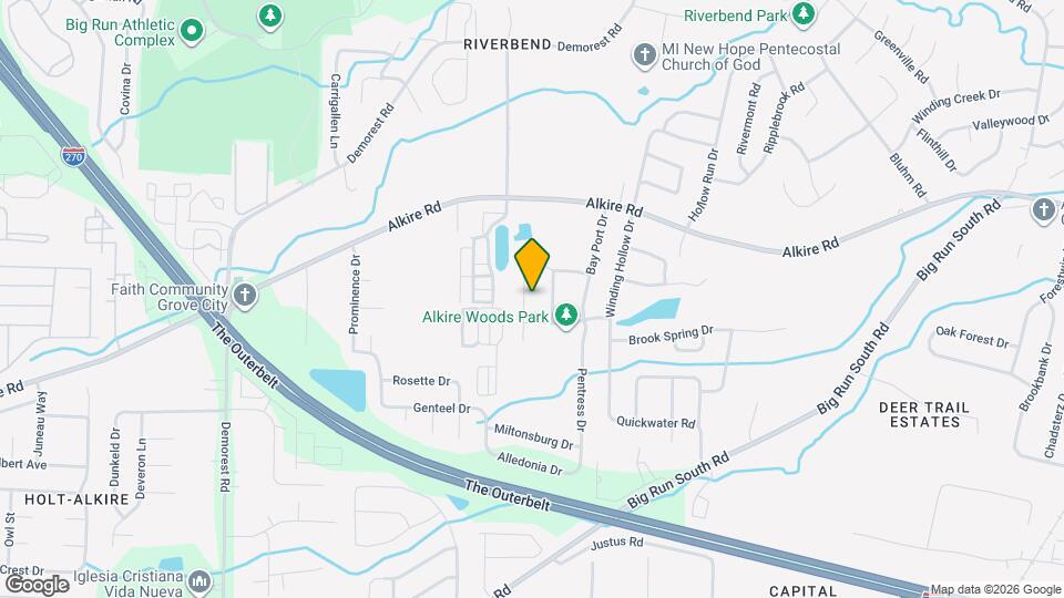 1952 Lake Crest Dr Map and Location Details