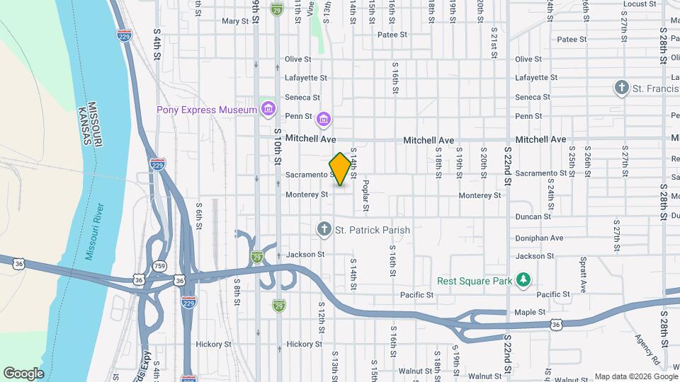 1311 Monterey St Map and Location Details