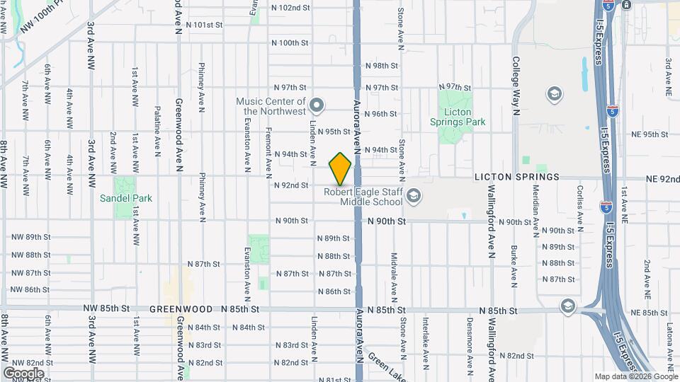 935 N 92nd St Map and Location Details