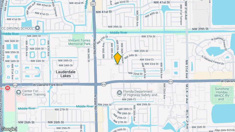3387 NW 37th Ave Map and Location Details