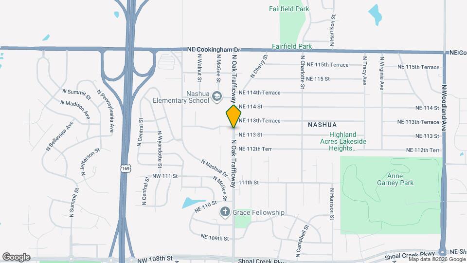 11214 N Oak Trafficway Map and Location Details