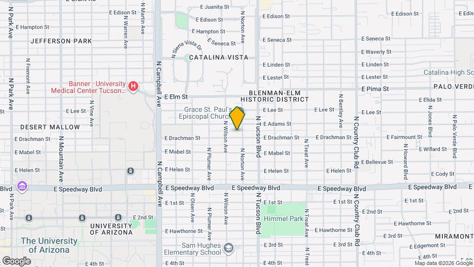 2333 E Drachman St Mapa y Detalles de la Ubicación