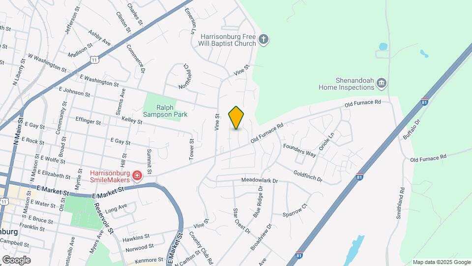 1134 Old Furnace Rd Map and Location Details