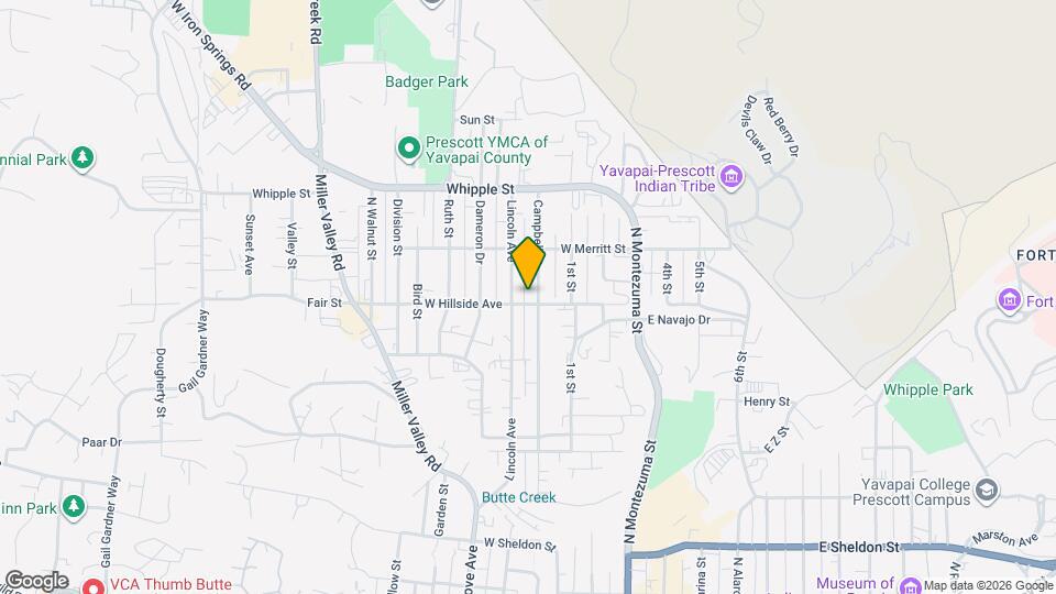 408 w hillside ave, Unit A-Right side Map and Location Details