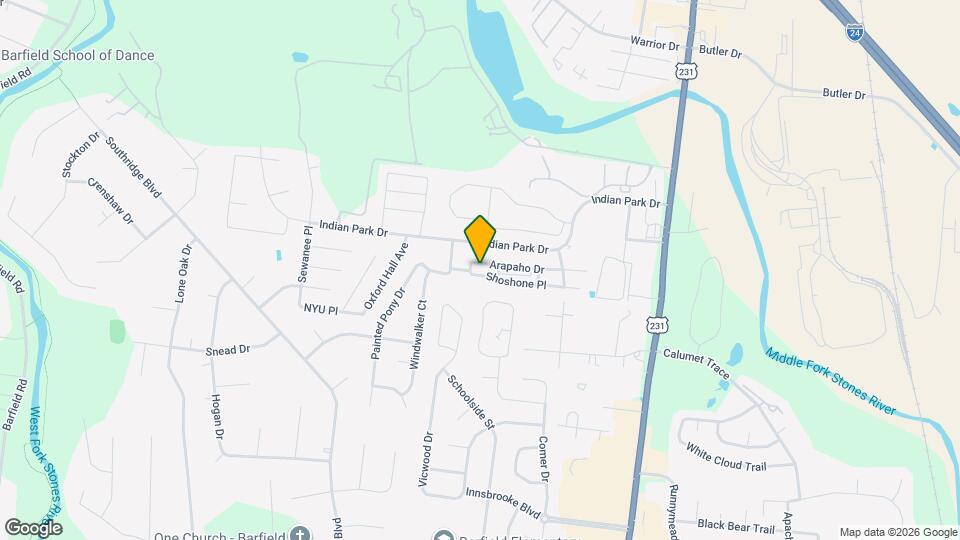 415 Arapaho Dr Map and Location Details