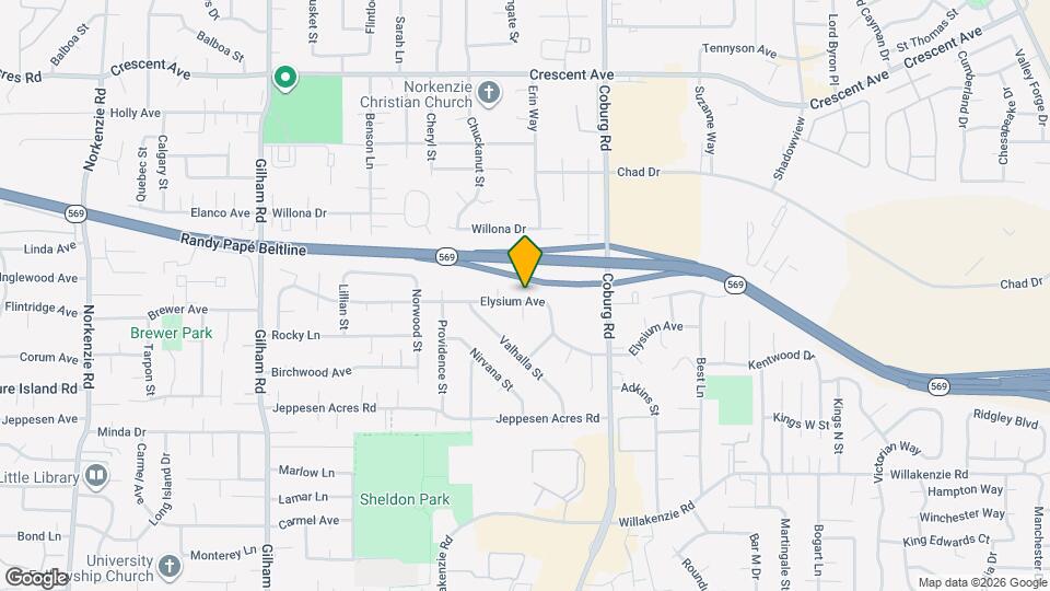 2577 Elysium Ave Map and Location Details