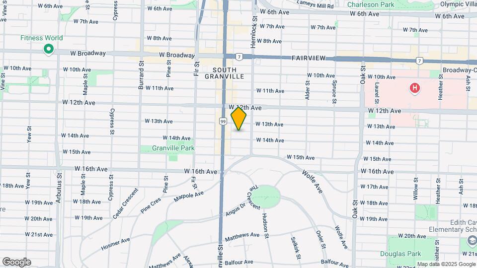 1455 W 14th Ave Map and Location Details
