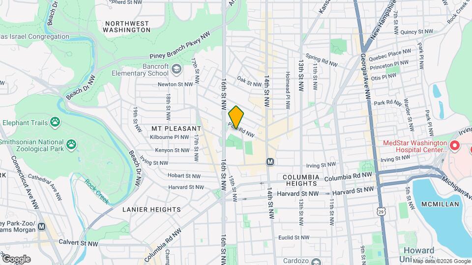 1512 Park Rd NW, Unit 1512 Park Road NW Apt 2 Mapa y Detalles de la Ubicación