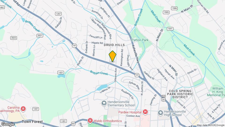1708 Haywood Rd Map and Location Details