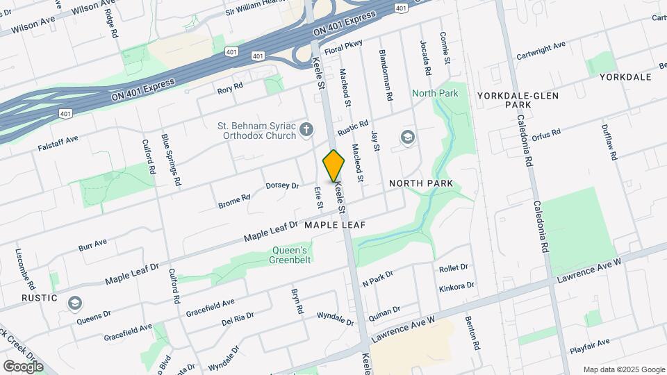 2548 Keele St Map and Location Details