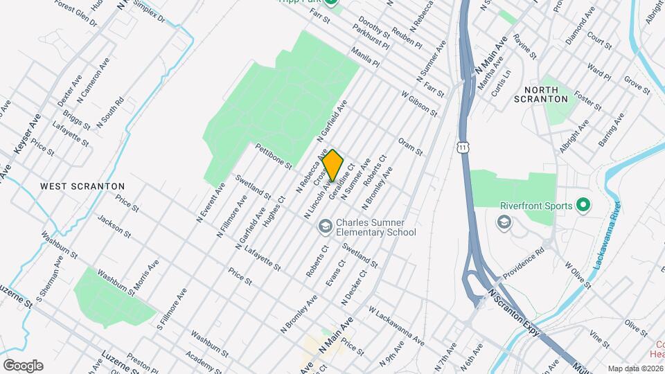 606 N Lincoln Ave Map and Location Details