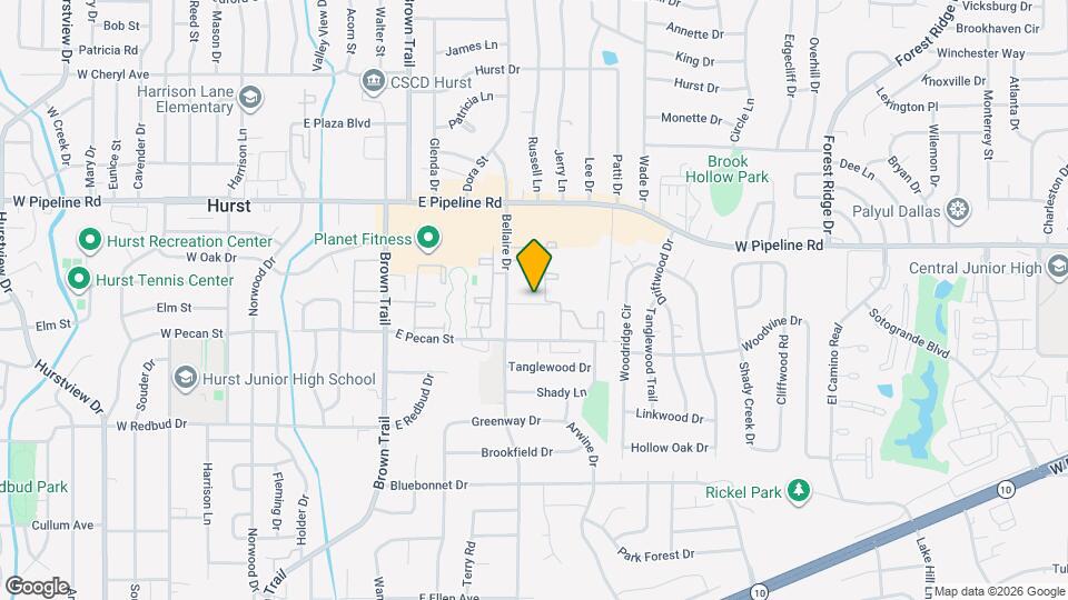 608 Bellaire Dr, Unit Alameda Village 608 D Mapa y Detalles de la Ubicación