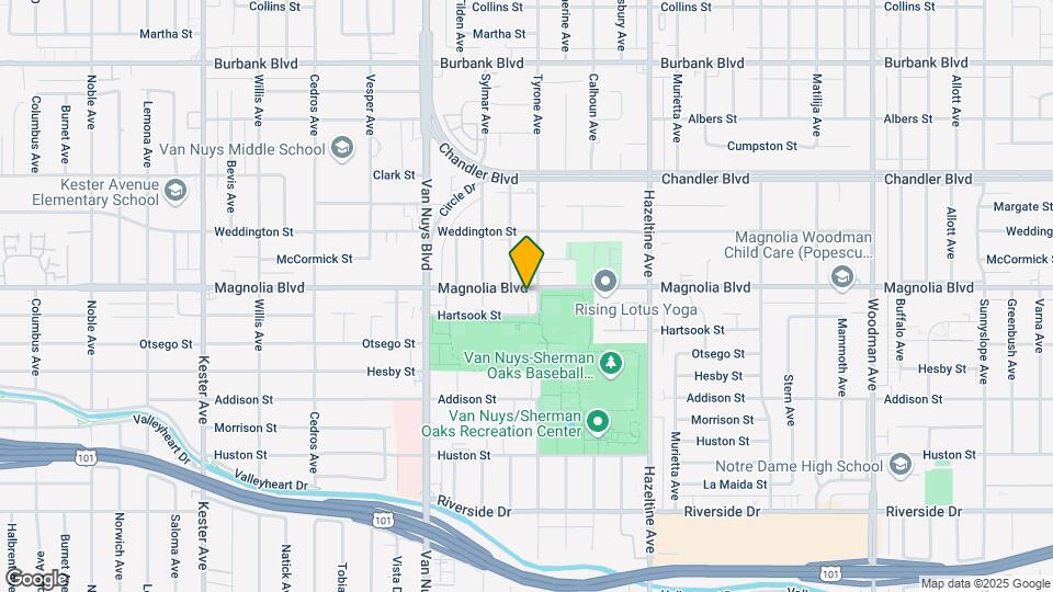 14314 Magnolia Blvd Map and Location Details